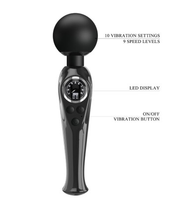PRETTY LOVE SKYLER VIBRADOR WAND NEGRO