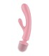 SATISFYER TRIPLE LOVER MASAJEADOR VIBRADOR RABBIT ROSA