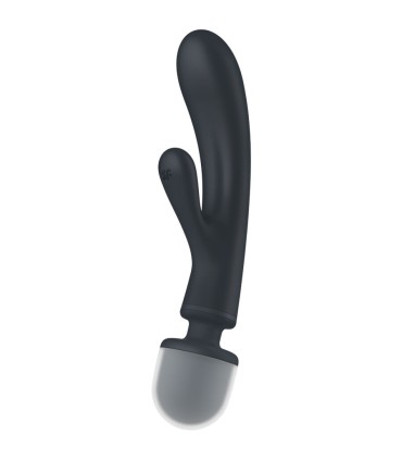 SATISFYER TRIPLE LOVER MASAJEADOR VIBRADOR RABBIT GRIS