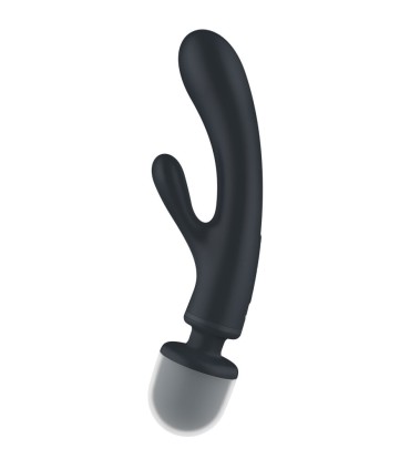 SATISFYER TRIPLE LOVER MASAJEADOR VIBRADOR RABBIT GRIS