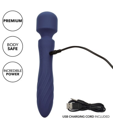 CALEXOTICS CHARISMA MYSTIQUE MASAJEADOR DOBLE MOTOR 12 FUNCIONES 215 CM X 45 CM MORADO