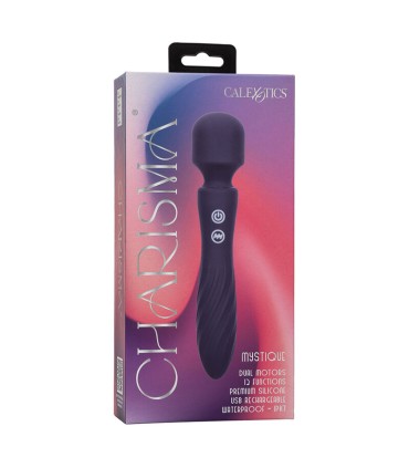 CALEXOTICS CHARISMA MYSTIQUE MASAJEADOR DOBLE MOTOR 12 FUNCIONES 215 CM X 45 CM MORADO
