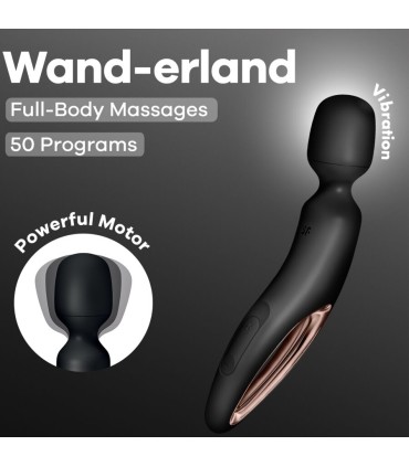 SATISFYER WAND ERLAND MASAJEADOR VIBRADOR NEGRO