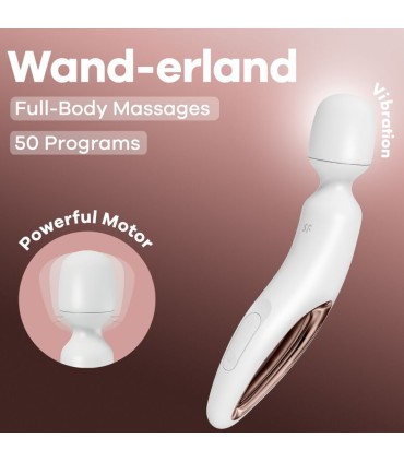 SATISFYER WAND ERLAND MASAJEADOR VIBRADOR BLANCO
