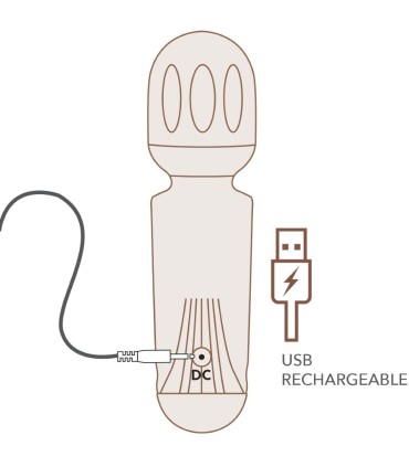 ROCKS OFF MINI VARITA RECARGABLE 16 FUNCIONES NEGRO