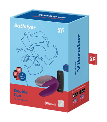 SATISFYER DOUBLE FUN PARTNER VIBRADOR LILA