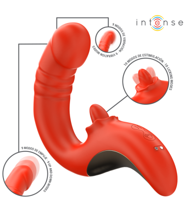 INTENSE PAULINA VIBRADOR ESTIMULADOR EN FORMA DE U ROJO