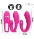 INTENSE JANET ESTIMULADOR Y VIBRADOR DUAL EN FORMA DE U CON CONTROL REMOTO ROSA