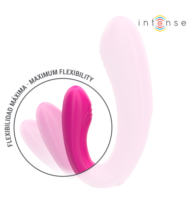 INTENSE JANET ESTIMULADOR Y VIBRADOR DUAL EN FORMA DE U CON CONTROL REMOTO ROSA