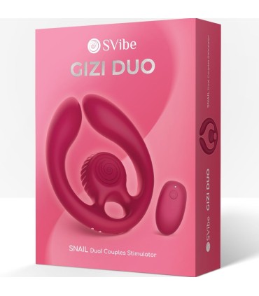 SNAIL VIBE GIZI DUO ESTIMULADOR DE PAREJAS CONTROL REMOTO BURDEOS