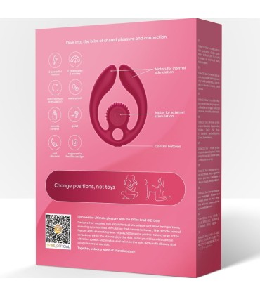 SNAIL VIBE GIZI DUO ESTIMULADOR DE PAREJAS CONTROL REMOTO BURDEOS