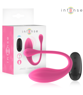 INTENSE JANICE HUEVO VIBRADOR U DOBLE ESTIMULACION 10 VIBRACIONES ROSA CONTROL REMOTO