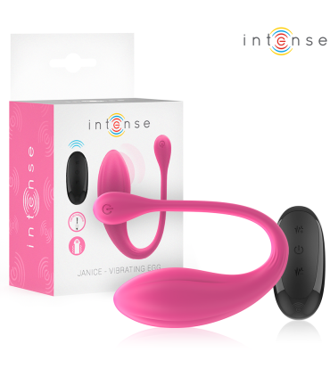INTENSE JANICE HUEVO VIBRADOR U DOBLE ESTIMULACION 10 VIBRACIONES ROSA CONTROL REMOTO
