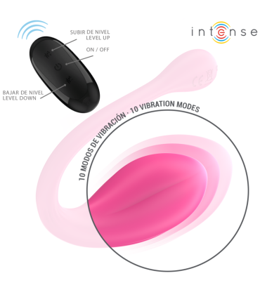 INTENSE JANICE HUEVO VIBRADOR U DOBLE ESTIMULACION 10 VIBRACIONES ROSA CONTROL REMOTO