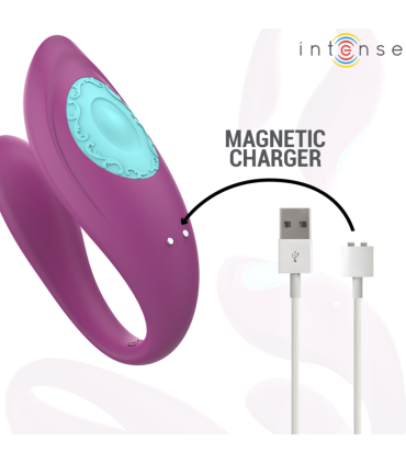 INTENSE ANNIE ESTIMULADOR VIBRADOR FORMA DE U MORADO CONTROL REMOTO