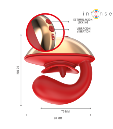 INTENSE MARIAH VIBRADOR ESTIMULADOR EN FORMA DE U 10 VIBRACIONES ROJO