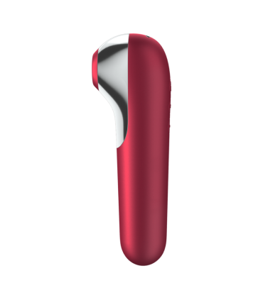 SATISFYER DUAL LOVE VIBRADOR Y SUCCIONADOR CON AIRE PULSADO ROJO