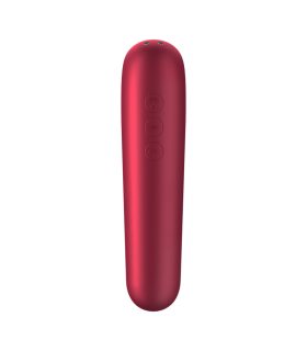 SATISFYER DUAL LOVE VIBRADOR Y SUCCIONADOR CON AIRE PULSADO ROJO