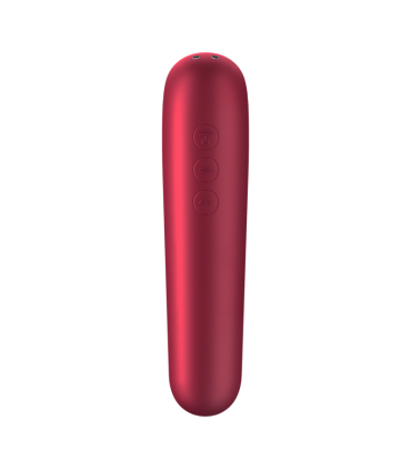 SATISFYER DUAL LOVE VIBRADOR Y SUCCIONADOR CON AIRE PULSADO ROJO