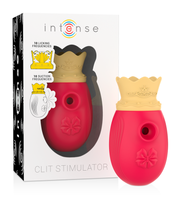 INTENSE ESTIMULADOR CLITORIS 10 MODOS DE SUCCION Y LICKING ROJO