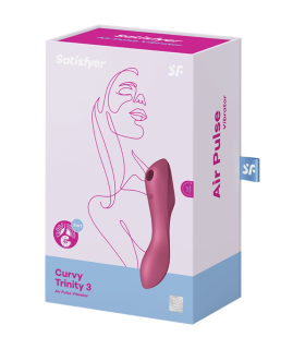 SATISFYER CURVY TRINITY 3 ESTIMULADOR Y VIBRADOR ROJO