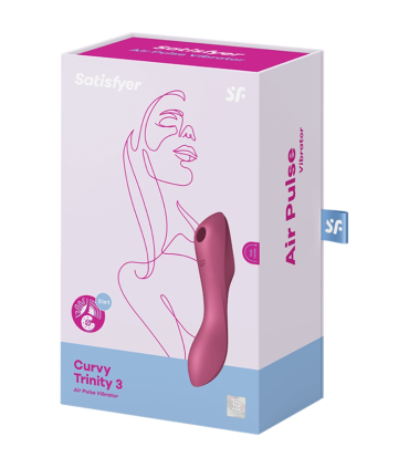 SATISFYER CURVY TRINITY 3 ESTIMULADOR Y VIBRADOR ROJO