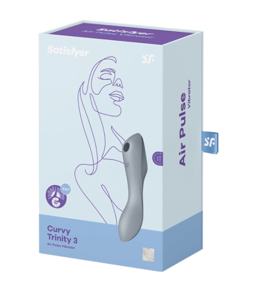 SATISFYER CURVY TRINITY 3 ESTIMULADOR Y VIBRADOR GRIS