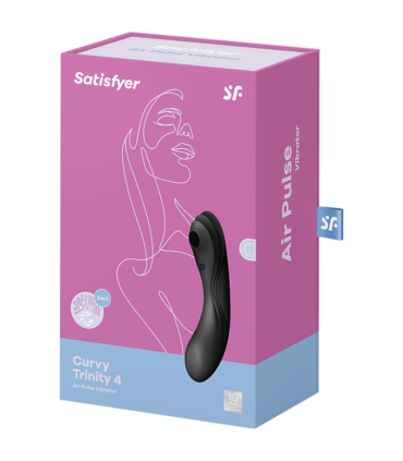SATISFYER CURVY TRINITY 4 ESTIMULADOR Y VIBRADOR NEGRO