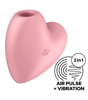 SATISFYER CUTIE HEART ESTIMULADOR Y VIBRADOR ROSA