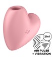 SATISFYER - CUTIE HEART ESTIMULADOR Y VIBRADOR AZUL