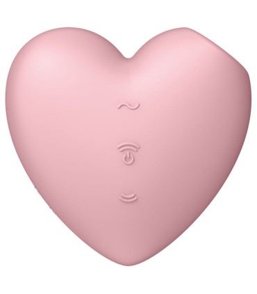 SATISFYER CUTIE HEART ESTIMULADOR Y VIBRADOR ROSA