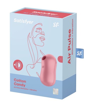 SATISFYER COTTON CANDY ESTIMULADOR Y VIBRADOR ROSA