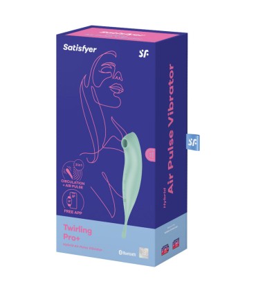 SATISFYER TWIRLING PRO ESTIMULADOR Y VIBRADOR APP VERDE