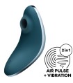 SATISFYER - VULVA LOVER 1 ESTIMULADOR Y VIBRADOR AZUL