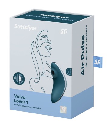 SATISFYER VULVA LOVER 1 ESTIMULADOR Y VIBRADOR AZUL