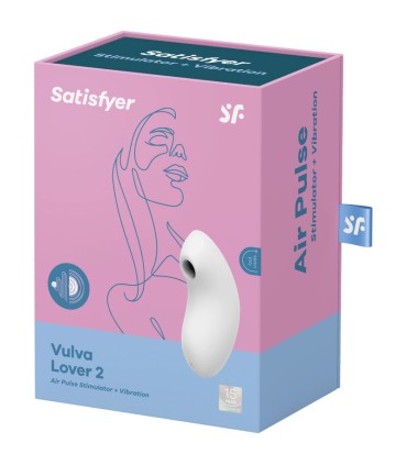SATISFYER VULVA LOVER 2 ESTIMULADOR Y VIBRADOR BLANCO