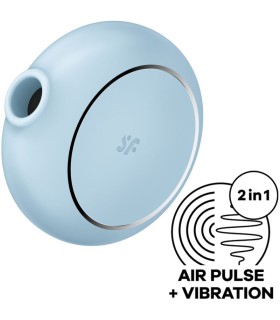 SATISFYER PRO TO GO 3 ESTIMULADOR Y VIBRADOR DOBLE AZUL