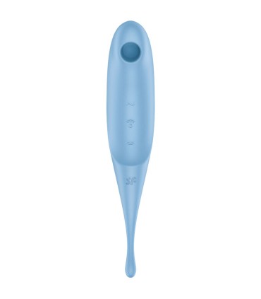 SATISFYER TWIRLING PRO ESTIMULADOR Y VIBRADOR AZUL