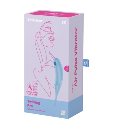 SATISFYER TWIRLING PRO ESTIMULADOR Y VIBRADOR AZUL