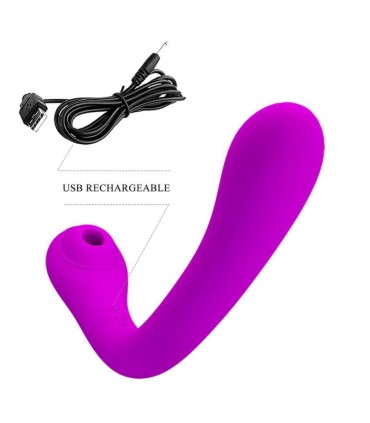 PRETTY LOVE ALEX VIBRADOR Y SUCCIONADOR DE CLITORIS LILA