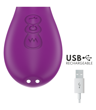 INTENSE ATENEO VIBRADOR MULTIFUNCION RECARGABLE 7 VIBRACIONES CON LENGUA OSCILANTE Y SUCCIONADOR MORADO