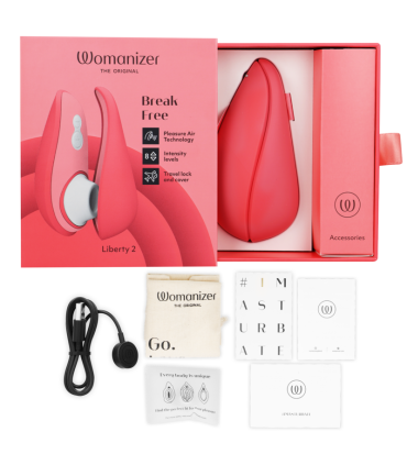 WOMANIZER LIBERTY 2 ESTIMULADOR SUCCIONADOR CLITORIS ROSA