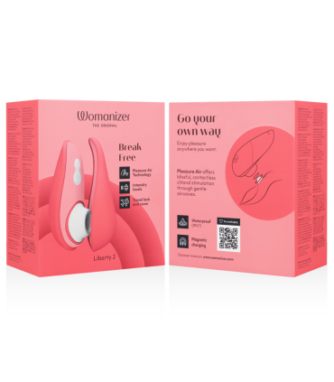 WOMANIZER LIBERTY 2 ESTIMULADOR SUCCIONADOR CLITORIS ROSA