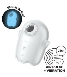 SATISFYER GLOWING GHOST AIR PULSE VIBRADOR BLANCO