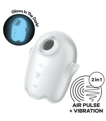 SATISFYER GLOWING GHOST AIR PULSE VIBRADOR BLANCO