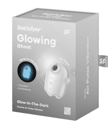 SATISFYER GLOWING GHOST AIR PULSE VIBRADOR BLANCO