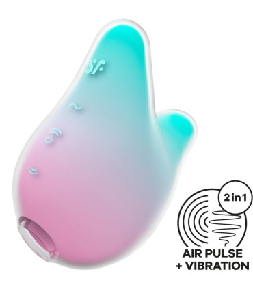 SATISFYER MERMAID VIBES ESTIMULADOR VIBRADOR MENTA Y ROSA