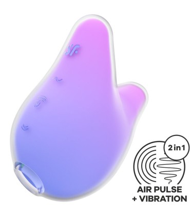 SATISFYER MERMAID VIBES ESTIMULADOR VIBRADOR VIOLETA Y ROSA