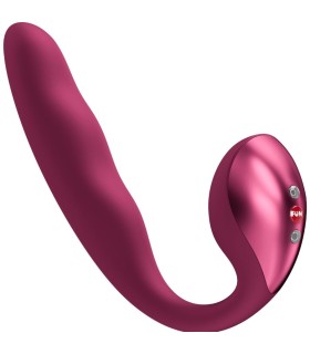 FUN FACTORY ALLEGRO DOBLE VIBRADOR INSERTABLE AIR PULSE BURDEOS