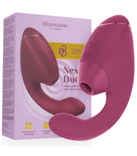WOMANIZER DUO NEXT ESTIMULADOR VIBRADOR DUAL CLITORIS PUNTOG ROSA
